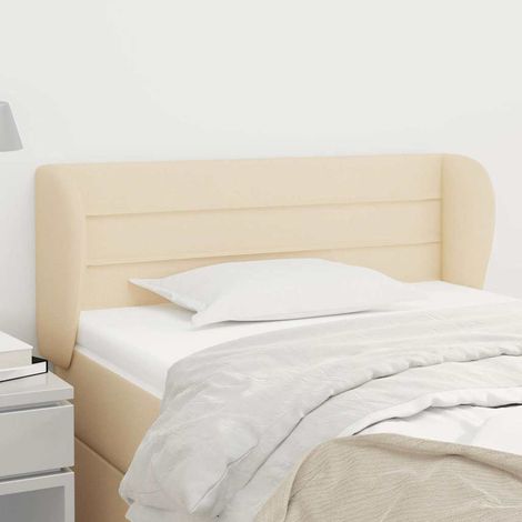 vidaXL Cabecero de tela color crema 93x23x78/88 cm (1/5)