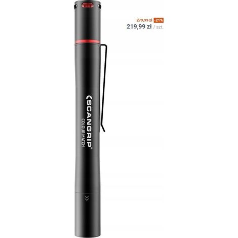 Scangrip MatchPen R linterna de bolsillo negra recargable LED