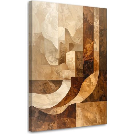 Quadro su tela, Astrazione geometrica in beige, 70x100 (1/5)