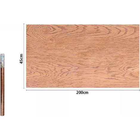 Trade Shop - Rotolo Pellicola Adesiva Per Parete Effetto Legno 45cmx2mt Mobili Cassetti 71242 -