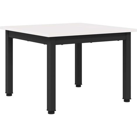Maison Exclusive - Couchtisch Weiß 50 x 50 x 36 cm Massives Kiefe (1/5)