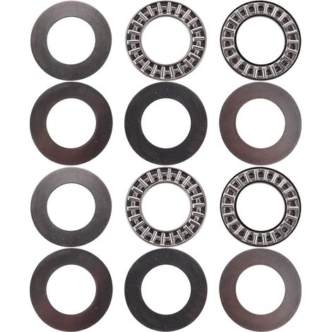 4 roulements à billes de butée - Aiguilles de rechange en acier avec rondelles - Alésage 20 mm, largeur 2 mm, diamètre extérieur 35 mm - Accessoires pour tondeuses à gazon (1/5)