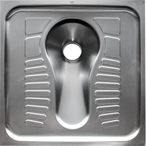 KWC AR Hock-WC, CAMPUS, Edelstahl,  ohne Spülanschluss, 700x235x700 mm
