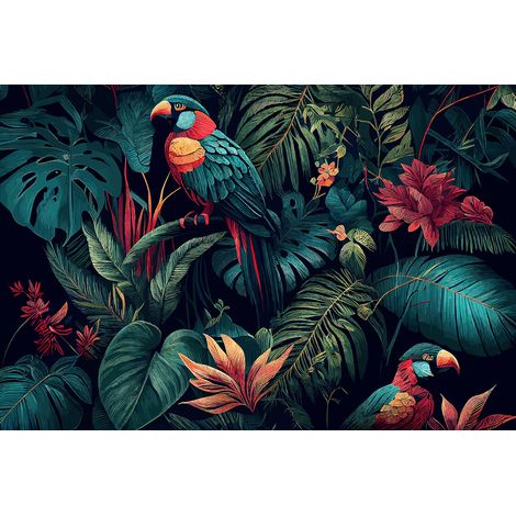 Papier peint panoramique - Perroquets - 130 cm x 87 cm (1/2)
