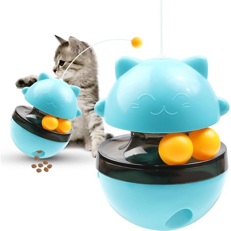 Cat Toy Intelligence Cat Feeder Interactive Cat Toy IQ Training Treats Dispense Tumbler Funny Pet Toy for Cats and Dogs (1/5)