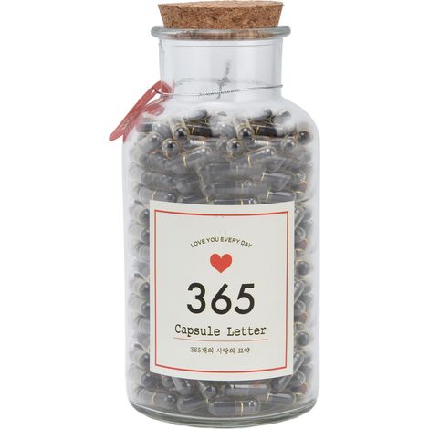 365 Capsules à Message Vides avec Bouteille en Verre - Cadeau Romantique pour Couple (1/5)