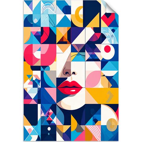 Selbstklebendes Poster – Wandsticker Abstraktion Frau Bauhaus 40x60 cm (1/3)
