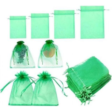 100 Pièces 4 Tailles Sachets Filets Protection Fruits Raisin Contre Oiseaux Insectes Guêpes Frelons