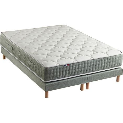 Ensemble matelas HYGGE et sommier : confort ferme et 7 zones 2x90 x 200 cm (1/5)