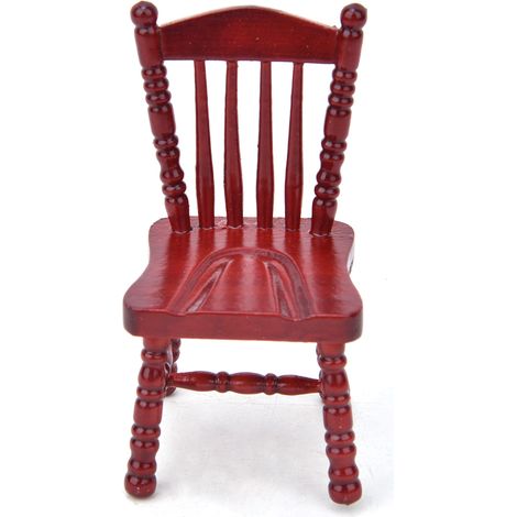 Chaises miniatures 1:12 en bois simulé pour maison de poupée, mobilier exquis et décoratif (1/5)
