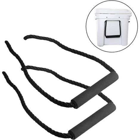 Lot de 2 poignées en corde de nylon pour incubateur et glacière. Accessoires pour glacière : poignées de rechange de haute qualité avec poignée en mousse. (1/5)