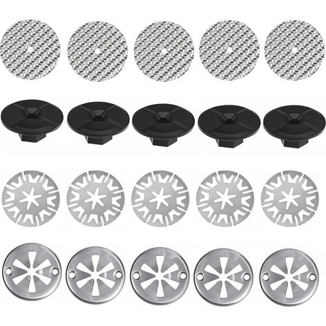 20-teiliges Hitzeschild-Reparaturset, Manganstahl-Autoauspuffschild-Reparaturset, Klemmscheiben, Hitzeschildplatte, kompatibel mit (1/5)