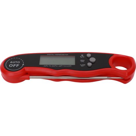 Thermomètre à viande numérique à 2 sondes avec alarme et rétroéclairage pour la cuisson de la viande, des aliments et des liquides au four, au barbecue et au grill. (1/5)