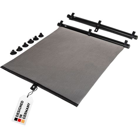 alca® Auto-Sonnenrollo 2 x 40 x 55 cm Autofenster Sonnenblende UV Schutz mit Saugnapf & Einhand-Einrollfunktion Sonnenschutz Auto Lkw Babys Kinder