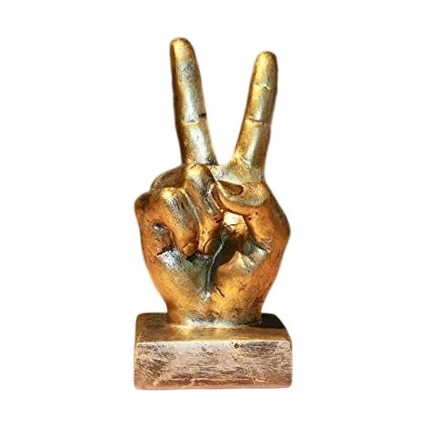 Statuette Doigt Résine - Sculpture Décorative Main - Symbole Victoire - Décoration Intérieure Bureau Maison - 1 Pièce (1/5)