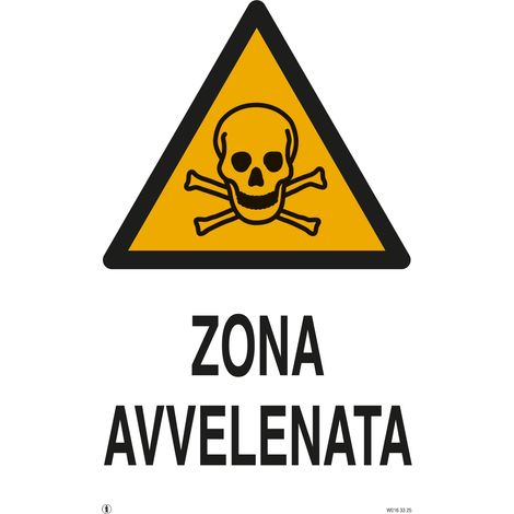 CARTELLO SEGNALETICO ZONA AVVELENATA cm. 20x30 10.00 pz