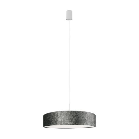 Lampadario Nowodvorski Croco grigio velluto Ø65 3xE27