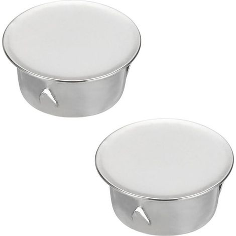 Couvercle de cheminée, étanchéité réglable, couvercle de trou rond, adapté aux tuyaux de diamètre 40 mm, argent - 2 pièces (1/5)