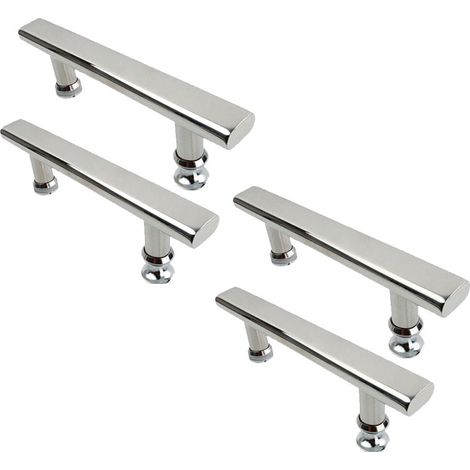 4tück 145 mm Chrom-Edelstahl-Duschtürgriff für Badezimmer und Küche (1/5)