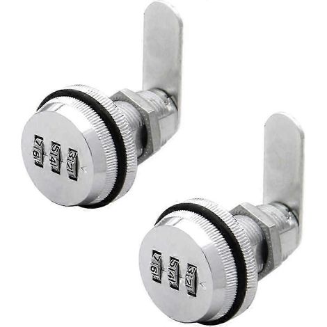 Un ensemble de deux cadenas à combinaison à 3 chiffres compatibles avec les armoires, les armoires de rangement, les portes de placard, les classeurs, les boîtes aux lettres, les tiroirs et les pender (1/5)