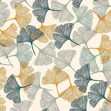 Tovaglia Noblessa Toile Cerata Ginkgo Petrolio 20mx140cm - Noblessa