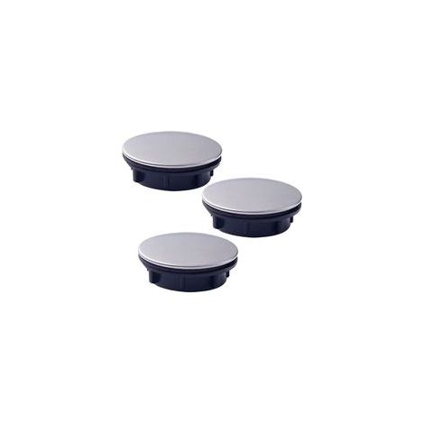 Cache-évacuation pour évier de cuisine 3 pièces, compatible avec robinet de salle de bain et orifice de trop-plein inox 45 mm (1/5)