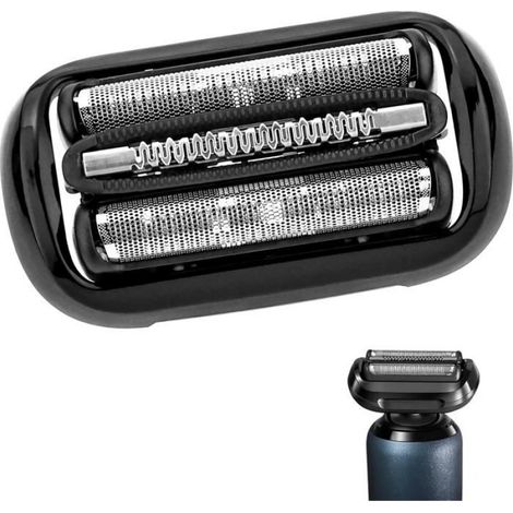 1 Pièce Tête de rasoir, Acier inoxydable et ABS, Compatible Braun Séries 5 et 6, Rasage humide ou sec (1/2)