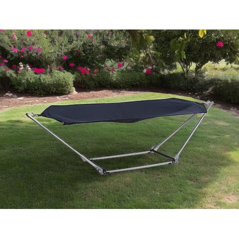 Hängematte VENICE Blau faltbar, Ständer & Tragetasche, bis 150 kg (1/5)