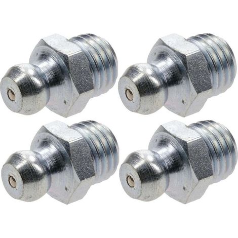 4x graisseur M8x1 angle 180° autotaraudé embout graissage pompe à graisse manuelle hydraulique tracteur engin agricole tractopelle