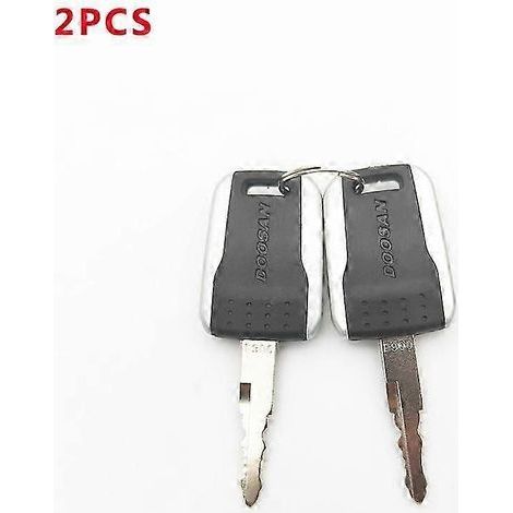 2 clés F900 pour excavatrice Daewoo Doosan Bobcat Terex, engin de chantier, contacteur de démarrage, serrure de porte, compatible E80 (1/2)