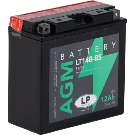 Batería de Moto 12Ah 12V LP LT14B-BS (1/2)