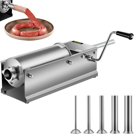 Machine à Saucisse 5L Remplissage de Saucisse horizontal de saucisse remplissante de saucisse pour la maison et l'utilisation commerciale en acier inoxydable (1/5)