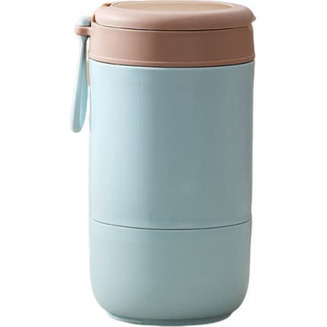 Gobelet à céréales avec couvercle, gobelet à porridge en acier inoxydable, pot à yaourt étanche de 730 ml avec cuillère et couvercle, bocaux de conservation étanches à double paroi pour le travail (1/5)