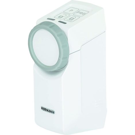 Actionneur de serrure de porte sans fil blanc (entraînement de porte adaptable pour porte de maison/appartement, avec émetteur manuel HSE4-SK) 4511086