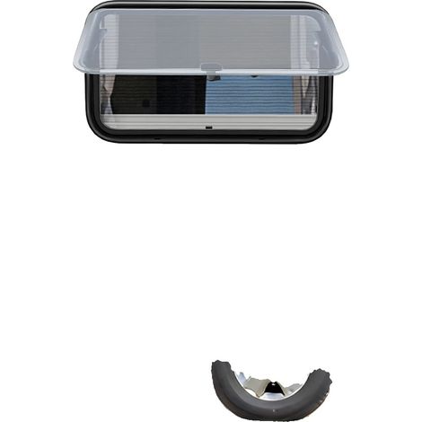 Fenêtre RV, taille 700x400mm, construction en alliage d'aluminium, angle d'ouverture maximal 80-85°, installation par serrage, adaptée à divers véhicules (1/5)