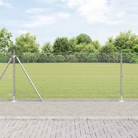Zaunpfosten Silber 25 x 0,8 m (19 x 19 mm Masche) Stahl