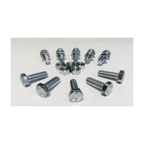 Cloture & Jardin – Boulons classiques pour jambe de force – Lot de 10 – Longueur 25mm – Diamètre 8mm – Écrous M8 inclus
