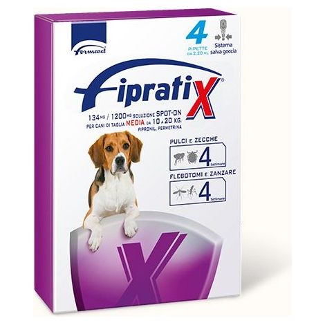 Formevet Dog Fipratix (10-20Kg) - Confezione 4 Pipette - Antiparassitari CANE