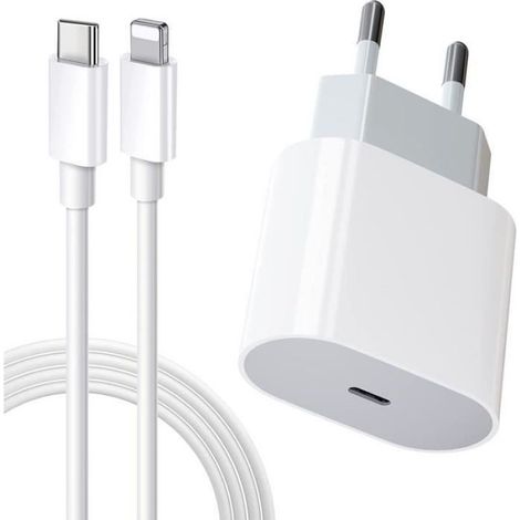 Chargeur Rapide iPhone,20W USB C Chargeur iPhone avec câble de Charge Original iPhone 1m,USB C Adaptateur Secteur connecteur[928]