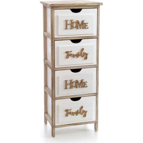 Cassettiera Home Family bianco legno cm 88 h (1/2)