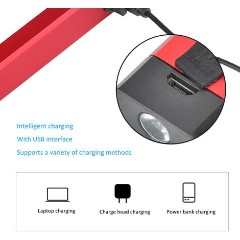 Lampe de travail rechargeable USB pour l'entretien automobile, éclairage extérieur, camping, lampe de tente LED magnétique d'urgence WL03, modèle long, 500 mAh, avec clip stylo (1/5)