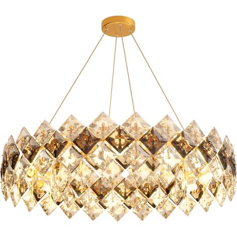Lampadario di cristallo Lampada Lampadario a sospensione Rotondo Lusso Elegante per camera soggiorno sala da pranzo - 60cm (1/5)