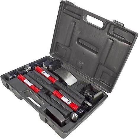 Body Panel Dent Repair Tool Kit Fibre 7pc Car Body Beating Hammers (1/5)