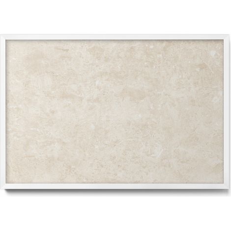 Tableau Magnétique en Métal Tableau pour Magnet - Motif Pierre claire élégante - Minimaliste - Cadre Blanc - 60x40 cm - Plaque Magnétique