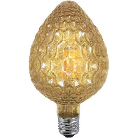 Lampadina led a filamento vintage retro e27 4 watt lampada decorativa ambra ovale 350 lumen (1/2)