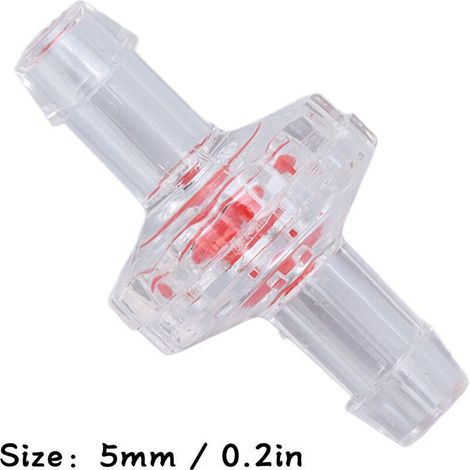 Clapet anti-retour 1 voie, tuyau en plastique PP, diaphragme d'arrêt d'eau, barbe pour alimentation d'admission d'air, 5mm Transparent, 10 pièces