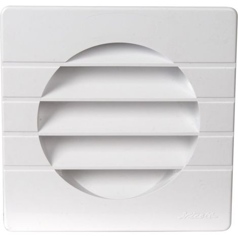 Nicoll – Grille aération VMC extérieure Ø100mm avec moustiquaire – Résine synthétique UV résistante – Fixation à clipser pour tube PVC