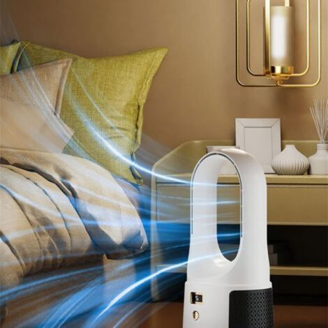 Leiser, klingenloser Tischventilator – Tragbar – USB-aufladbar – Für den m (1/5)