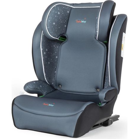 Seggiolino auto Tataway con attacco ISOFIX per la sicurezza dei bambini con altezza da 100 a 150 cm con grafiche su fondo grigio (1/5)
