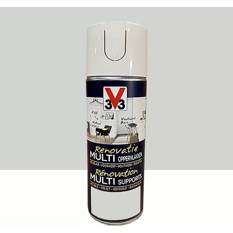 Bombe de peinture V33 Rénovation Multi-Supports Gris porcelaine 0,4 L (1/2)